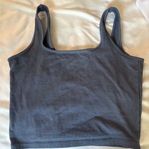 Hollister Blue Ribbed Tank Top